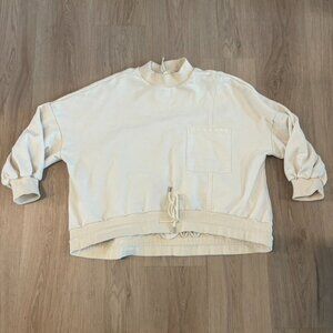 ** NAP Oversized Drawstring Hem Cotton Sweatshirt Medium